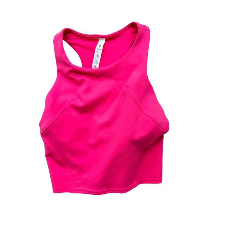 Lululemon Wunder Train Racerback Tank Top Lip Gloss Pink Everlux Size 4 LW1EM8S